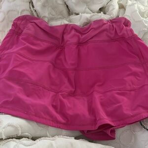 Lululemon pink pace rival skirt